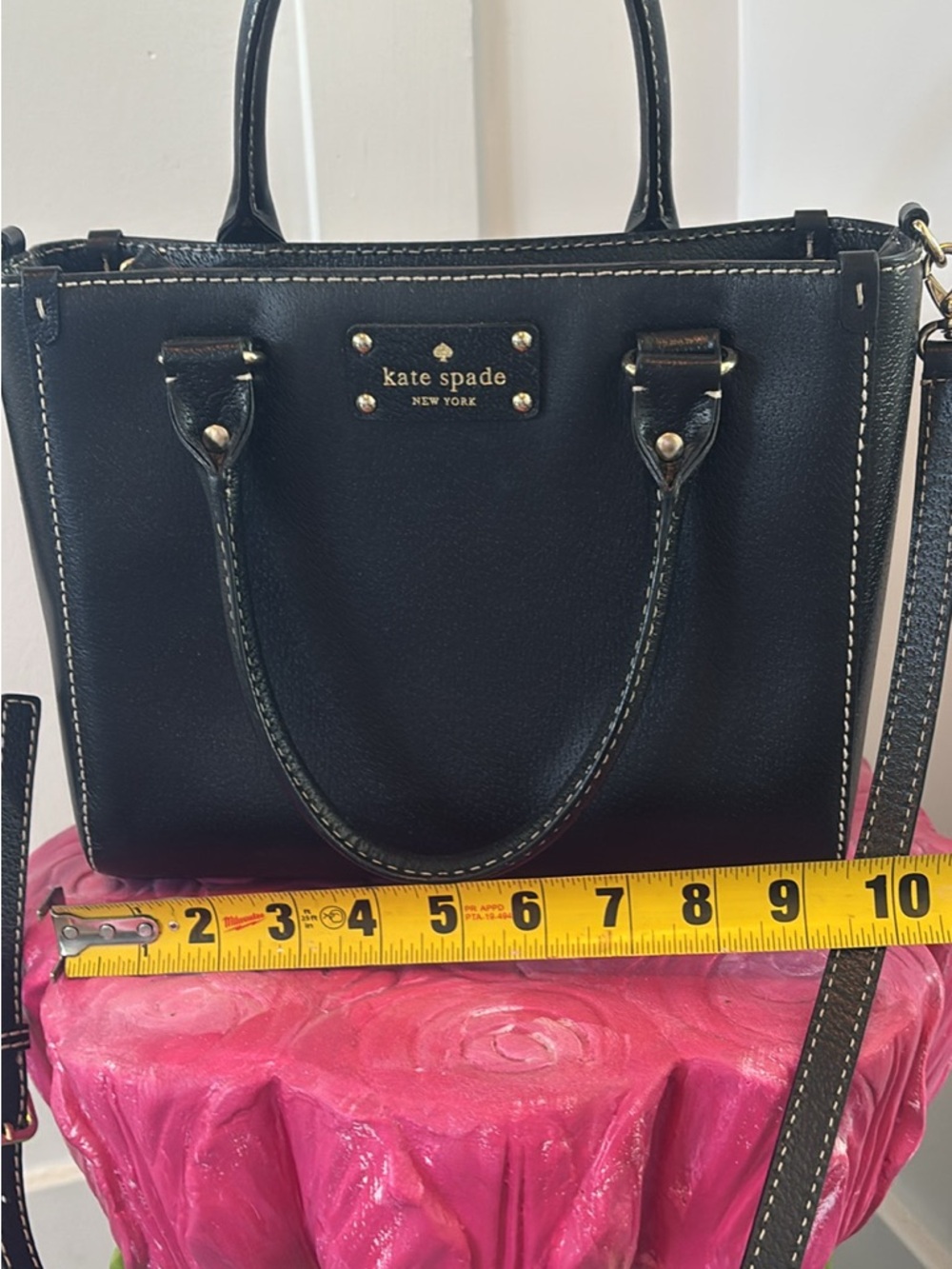 kate spade Black Leather Satchel with Gold Hardware - Picture 8 of 9